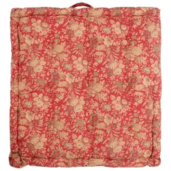 Coussin matelas margot rouge en coton