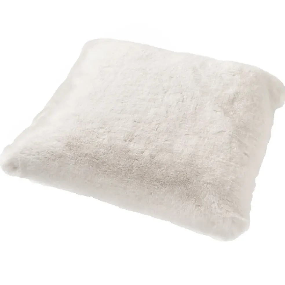 Coussin zaya 45x45cm snow white ivoire
