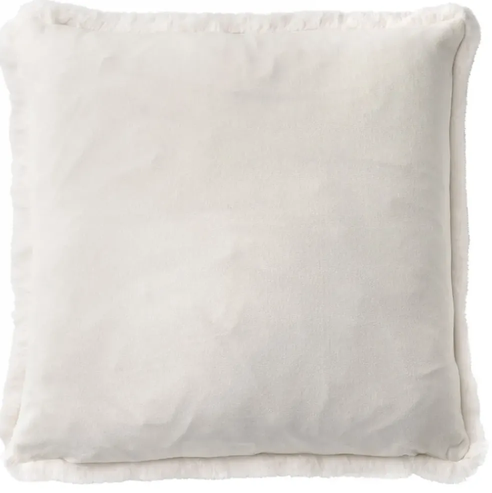 Coussin zaya 45x45cm snow white ivoire