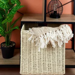 Cube de rangement tresse pliable 30x30xh30cm