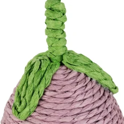 Déco aubergine en corde mauve et vert - P'tit légume