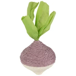 Déco navet en corde mauve et vert - P'tit légume