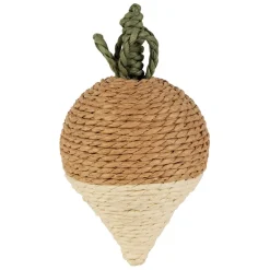 Déco radis en corde brun et beige - P'tit légume