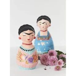 Décoration Frida bleu en dolomite h18cm