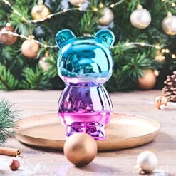 Décoration ourson crazy électroplaste h21cm