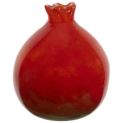 Deco grenade en verre rouge et vert - Grenadier