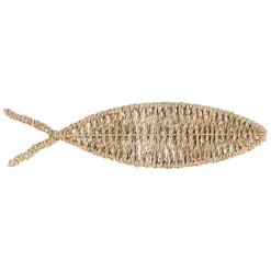 Deco poisson borneo naturel 32x8cm