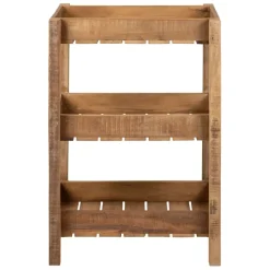 Desserte 3 niveaux en bois recyclé naturel h70cm - Campagne