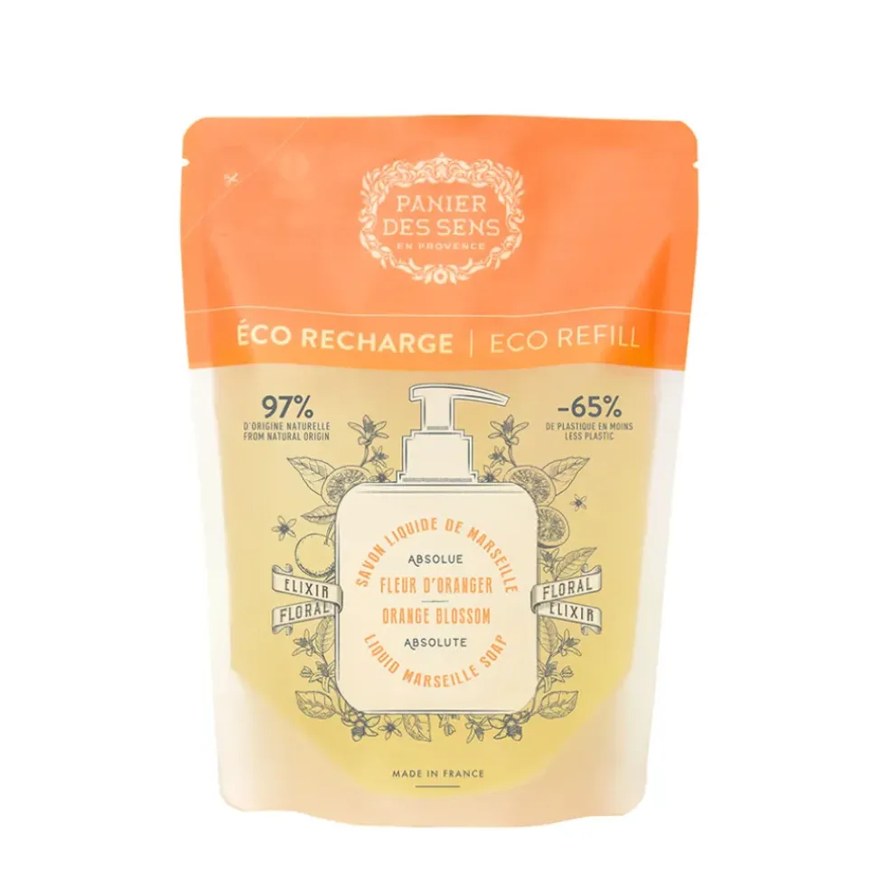 Eco-recharge savon liquide de marseille fleur d'oranger 500ml