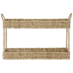 Etagere 2 niveaux en jonc de mer naturel h26.5cm - Borneo