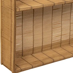Etagere murale 3 niveaux en bambou naturel h80cm - Plaka