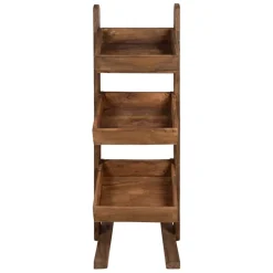 Etagère 3 plateaux en bois recyclés naturel H100cm - Campagne