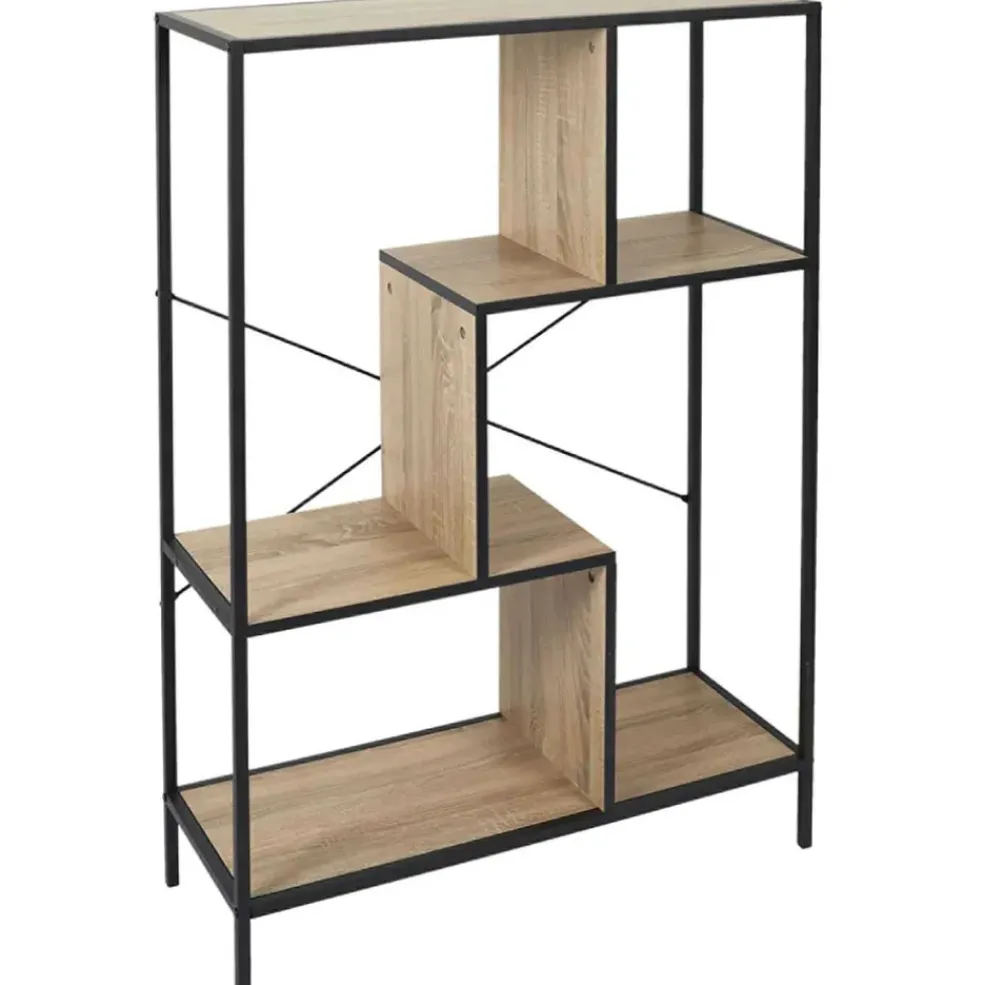 Etagère industrielle en bois et métal H113cm - Edgard