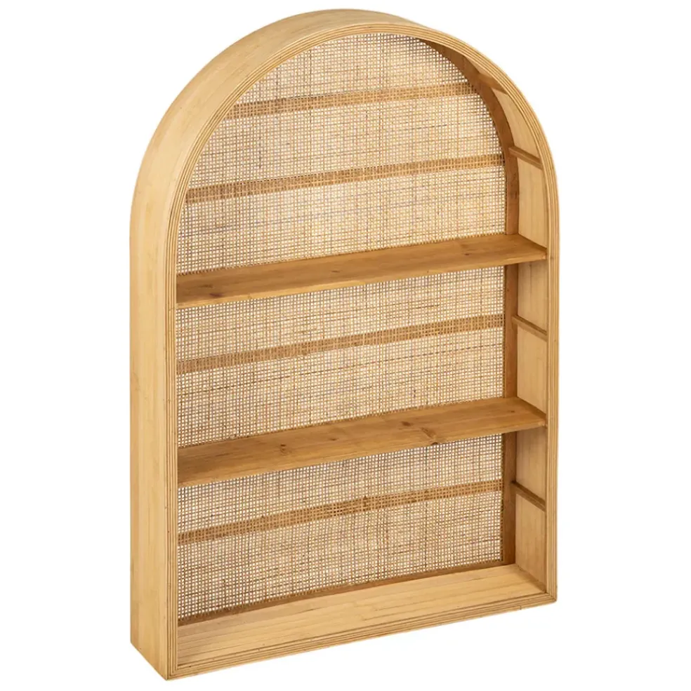 Etagère murale 3 niveaux en rotin naturel H91cm - Essencia