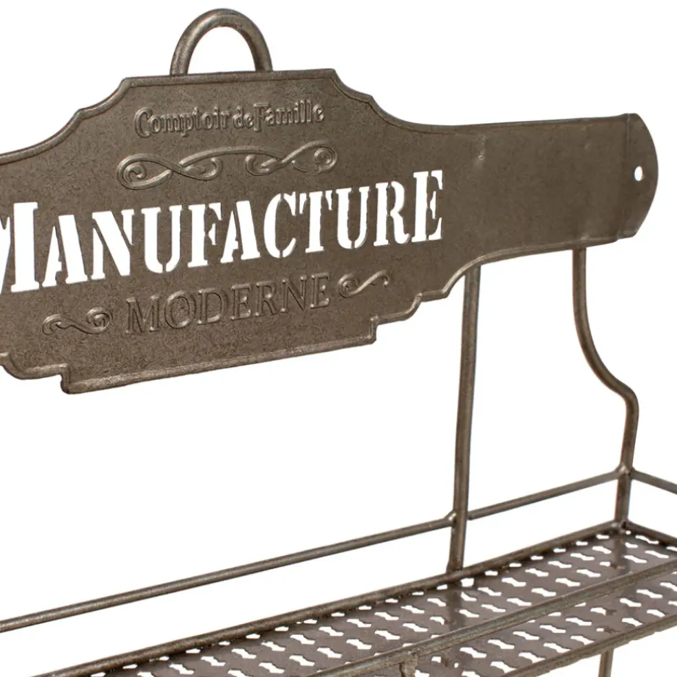 Etagère pour pot à épices en fer gris - manufacture