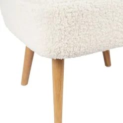 Fauteuil bouclette blanc crème - Elément