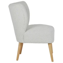 Fauteuil bouclette blanc - Eleonor