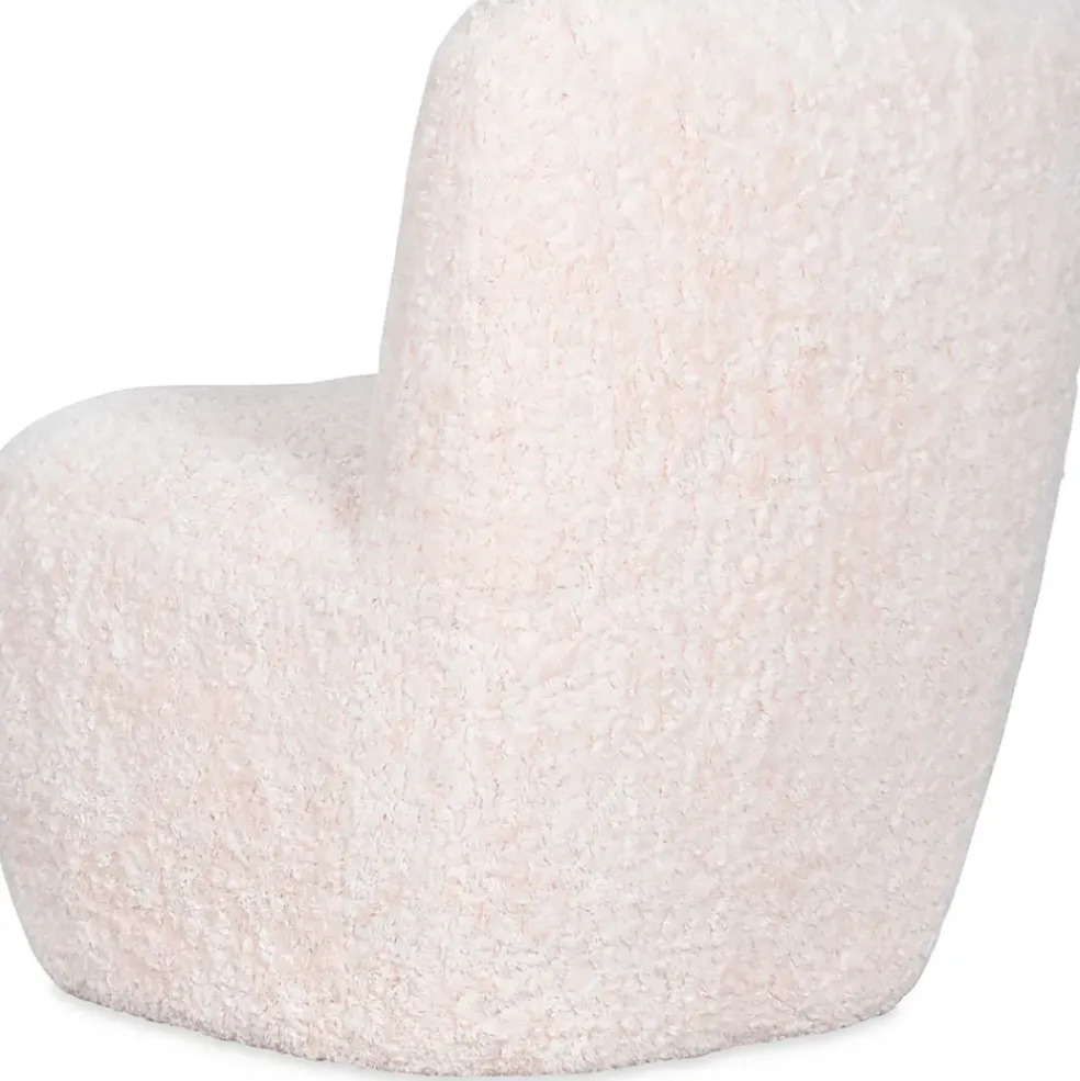 Fauteuil bouclette imitation fourrure blanc - Eve