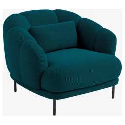 Fauteuil en tissu 3d bleu canard - Paraty
