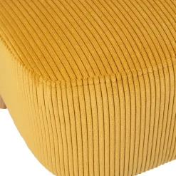 Fauteuil en velours côtelé moutarde - Eleonor