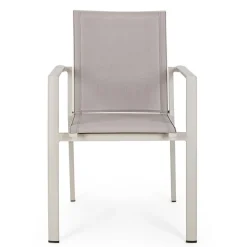 Fauteuil extérieur en aluminium gris - Konnor