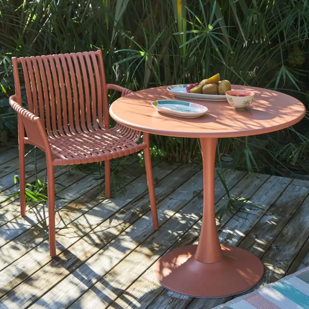 Fauteuil extérieur terracotta - Lumi