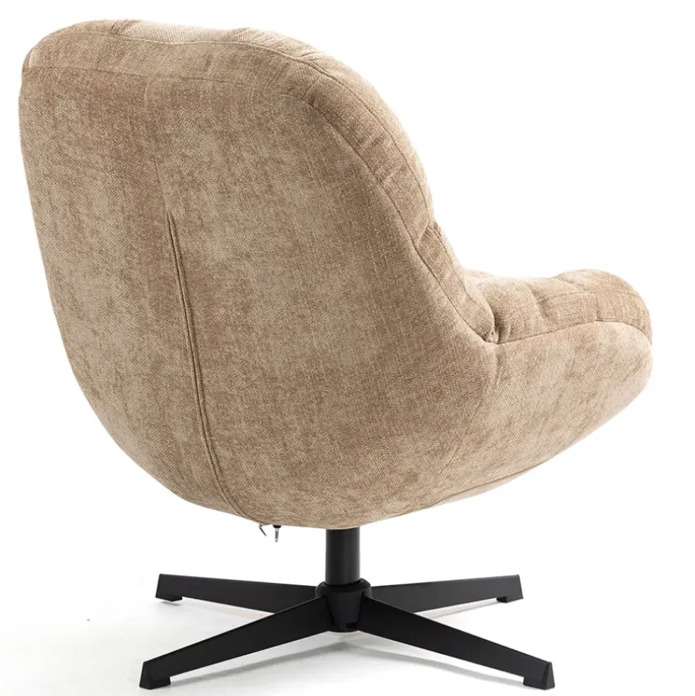 Fauteuil pivotant en tissu sable - Molto