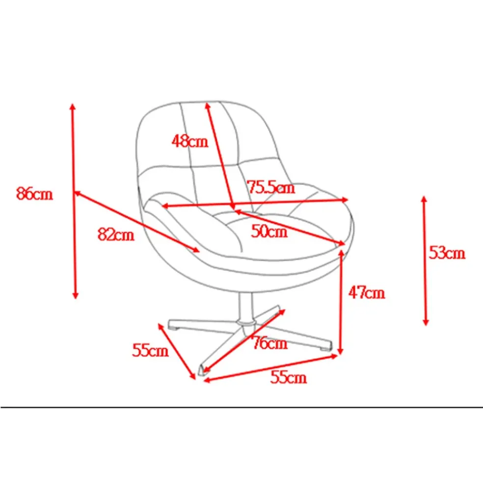 Fauteuil pivotant en tissu sable - Molto