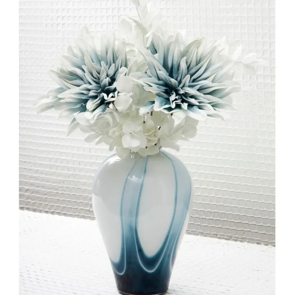 Fleur artificielle bleu et blanc h69cm - Tulia