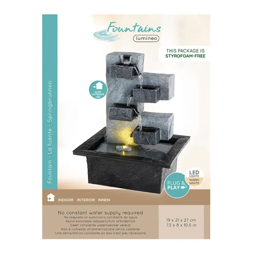 Fontaine d'extérieur 5 niveaux h27cm