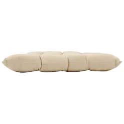 Galette de chaise carrée beige en coton