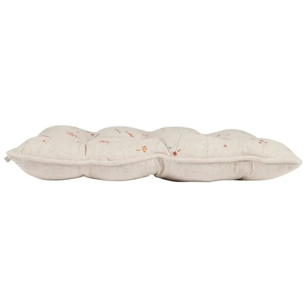 Galette de chaise en coton beige 40x40cm - Lucile