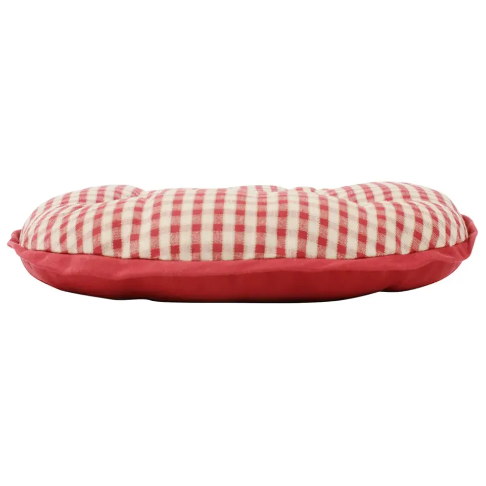 Galette de chaise ronde mami rouge en coton