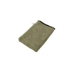 Gant de toilette en coton kaki 15x21cm - Issey