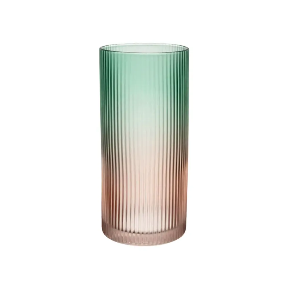 Gobelet en cristallin vert et corail 45cl givré - Adria