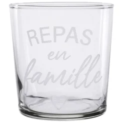 Gobelet famille en verre blanc 36cl - Bodega