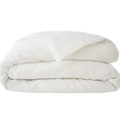 Housse de couette en lin lavé craie 260x240cm - Soline