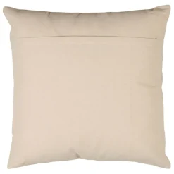 Housse de coussin en coton écru et palmiers émeraude 45x45cm - Mocoa