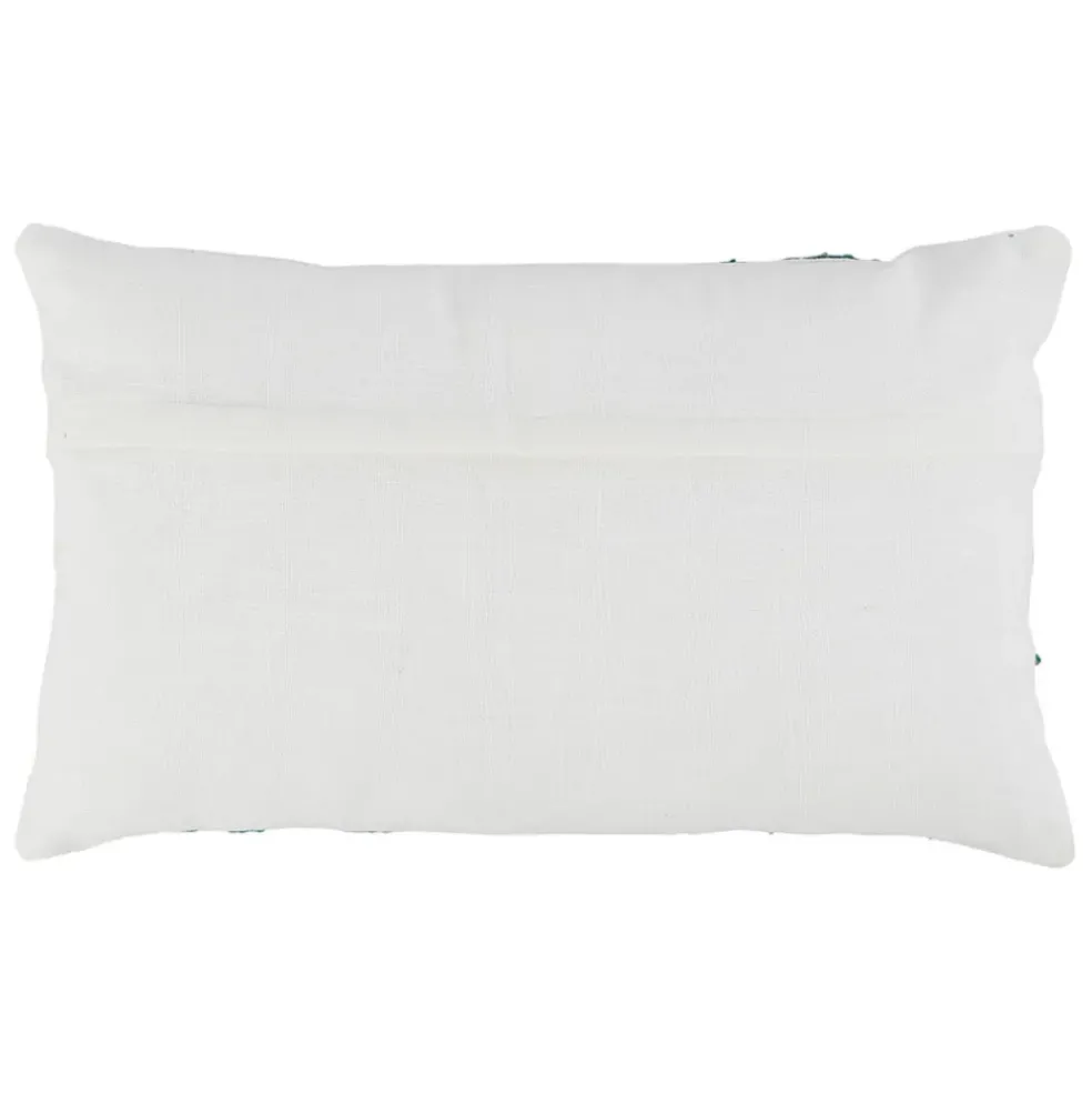 Housse de coussin en coton corail turquoise 50x30cm - Estran