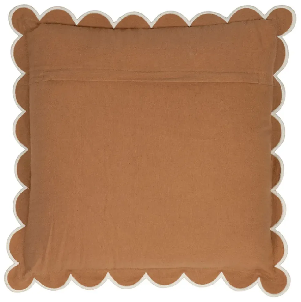 Housse de coussin en coton pêche 45x45cm - Nomadea