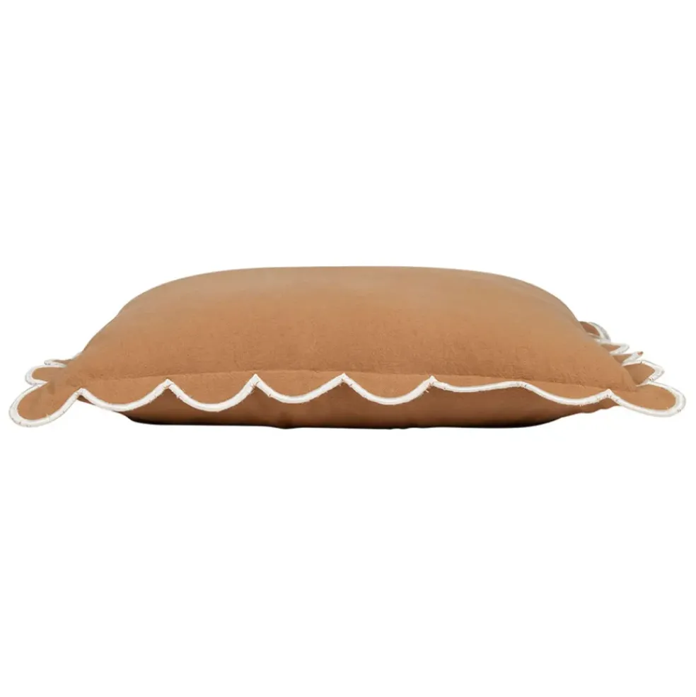 Housse de coussin en coton pêche 45x45cm - Nomadea