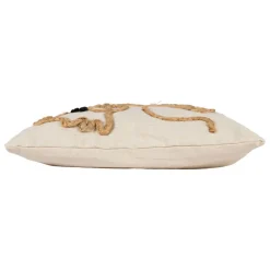 Housse de coussin en jute naturel et coton écru 45x45cm - Eté A La Mer