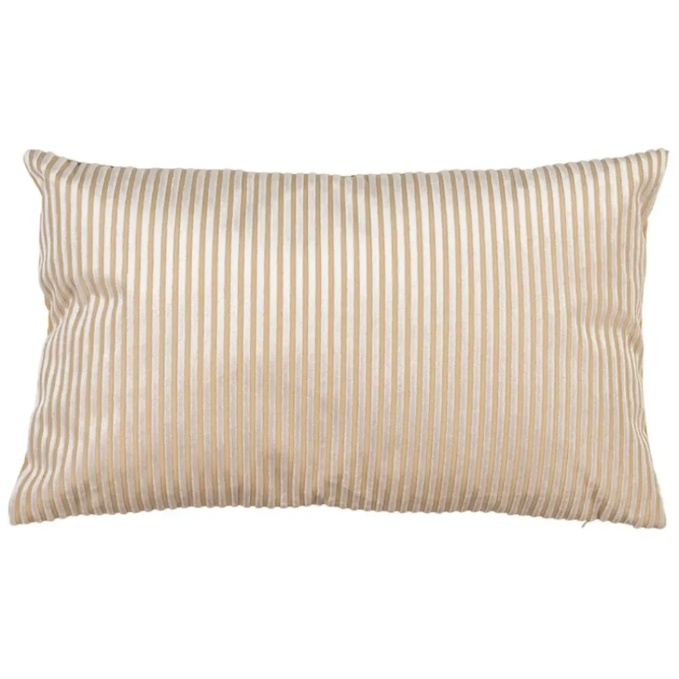 Housse de coussin en velours côtelé ivoire 50x30cm - Klosen