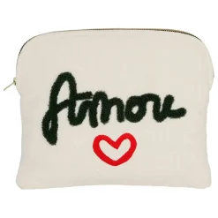Housse tablette amore blanc 30x24cm coton