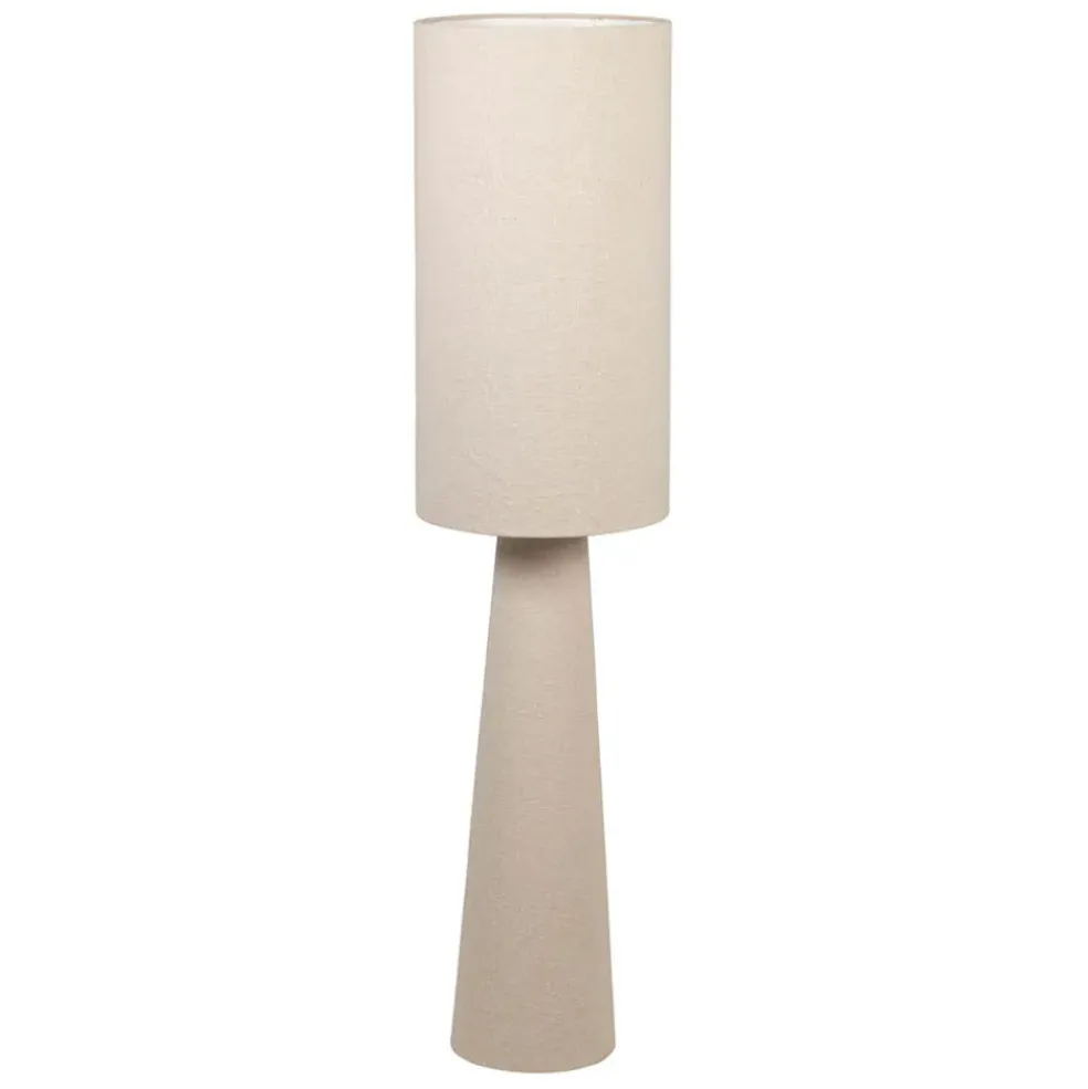 Lampadaire en coton et fer blanc cassé h130cm - Calypsa