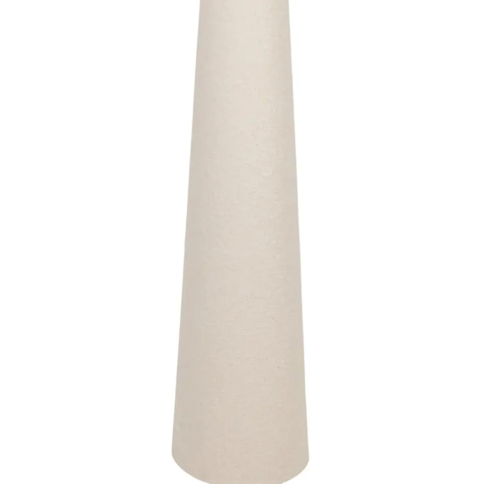 Lampadaire en fer et coton blanc cassé h120cm - Calypsa