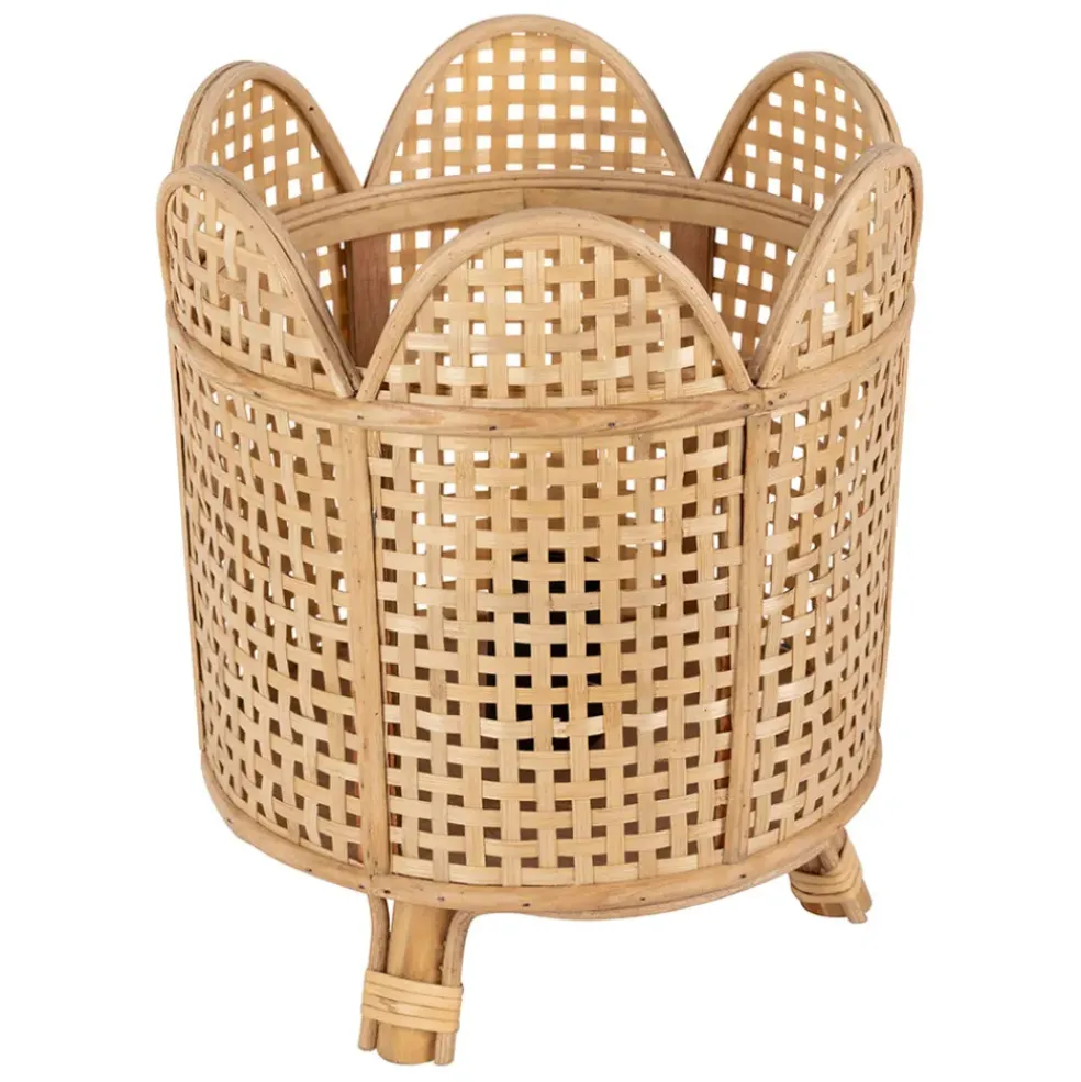 Lampe en bambou et sapin naturel h30cm - Ladret