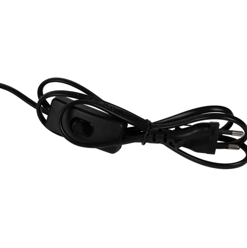 Lampe en céramique rayée brun et noir h34cm - Paese