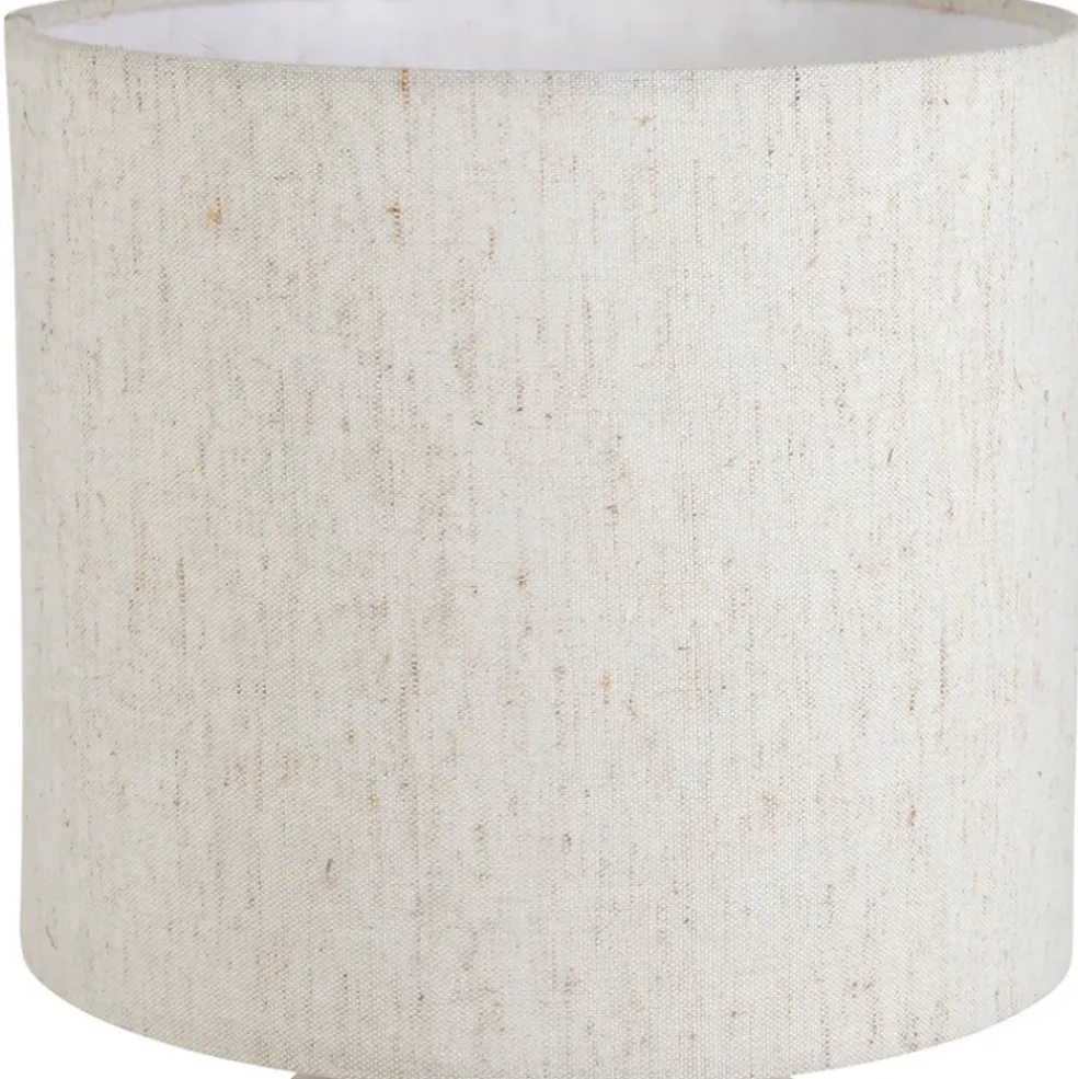 Lampe en céramique rayée brun et écru h40cm - Paese