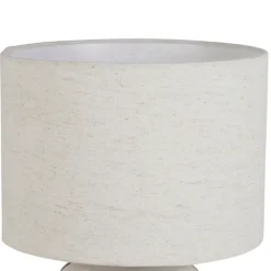 Lampe en céramique rayée noir et écru h46cm - Paese